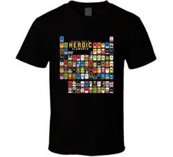 Periodic Table Of Heroic Elements Fan T Shirt