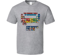 Periodic Table Of Superheroes Fan T Shirt