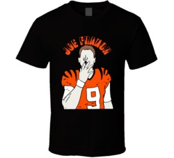 Joe Burrow Joe Franch Cincinnati Quarterback Silhouette Cigar T Shirt