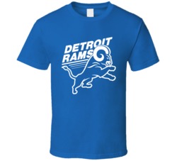 Detroit Rams Parody Football Fan T Shirt