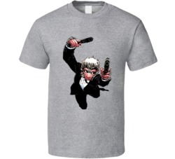 Hit Monkey Jumping Shooting Gun Cartoon T Shirt