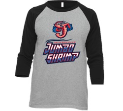 Jacksonville Jumbo Shrimp Minor League Baseball Team Raglan T Shirt