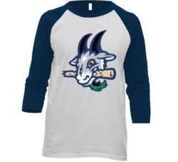 Hartford Yard Goats Baseball Mascot Raglan T Shirt