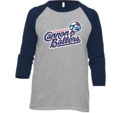 Kannapolis Cannon Ballers Minor League Baseball Team Raglan T Shirt