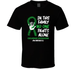 In This Family No One Fights Alone Childhood Depression Awareness T Sh