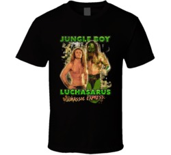 Jungle Boy Luchasaurus Jurassic Express Wrestling Fan T Shirt