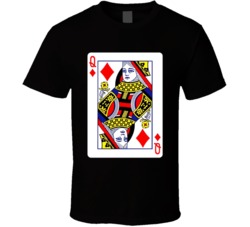 Queen Of Diamonds Playing Card T Shirt