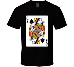Queen Of Spades Playing Card T Shirt