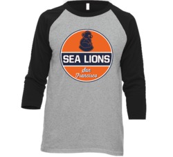 San Francisco Sea Lions Negro League Team Raglan T Shirt