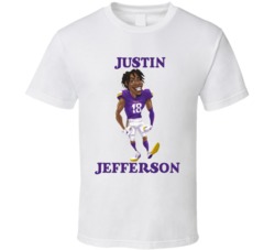 Justin Jefferson Minnesota Wide Receiver Football Fan T Shirt