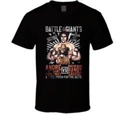 Andre The Giant Randy Savage Battle Of The Giants Wrestling Fan T Shir