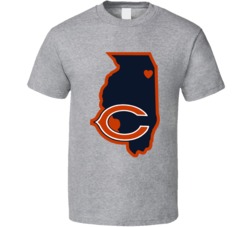 Illinois Chicago Logo Football T Shirt
