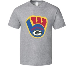 Wisconsin Milwaukee Green Bay Sport Logo T Shirt