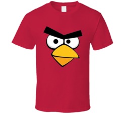 Angry Birds Red Big Face T Shirt