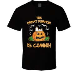 The Great Pumpkin Is Coming Peanuts Snoopy T Shirt