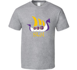 Minnesota Skol Viking Ship Football Fan T Shirt