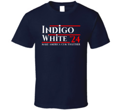 Indigo White President 2024 Make America Cum Together T Shirt