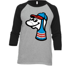 Burlington Sock Puppets Baseball Team Fan Raglan T Shirt
