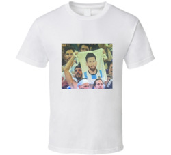 Lionel Messi fan holding T Shirt