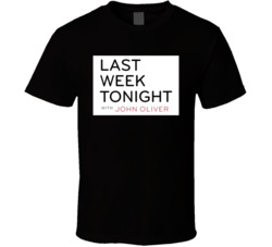 Last Week Tonight With John Oliver White Logo T Shirt