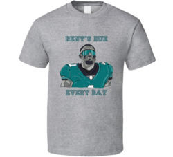Rent's Due Every Day Jalen Hurts Philadelphia Football Fan T Shirt