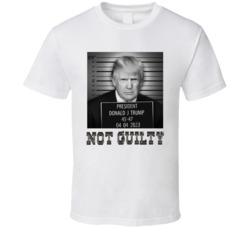 Not Guilty Trump Mugshot Indictment Donald Trump T Shirt