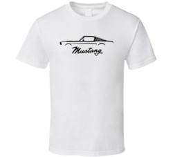 Mustang Retro Silhouette Car T Shirt