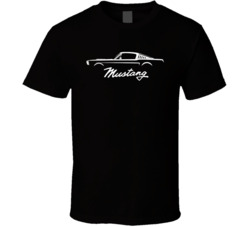 Mustang Retro Car Silhouette T Shirt