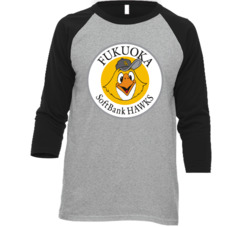 Fukuoka Softbank Hawks Japanese Japan Baseball League Fan Raglan T Shi