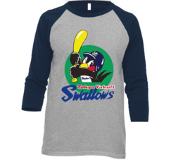 Tokyo Yakult Swallows Japanese Japan Baseball League Fan Raglan T Shir