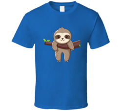 Cute Baby Sloth Hanging On Tree Limb T Shirt