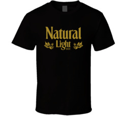 Natural Light Beer Gold Logo T Shirt