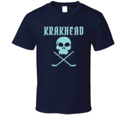 Krakhead Skull Seattle Hockey Fan T Shirt
