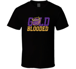 Gold Blooded Los Angeles L Basketball Fan T Shirt