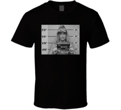 Barbie Black And White Mugshot T Shirt