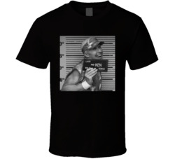 Barbie Movie Ken Black And White Mugshot T Shirt