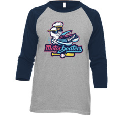 Missouri River Motor Boaters Baseball Fan Raglan T Shirt