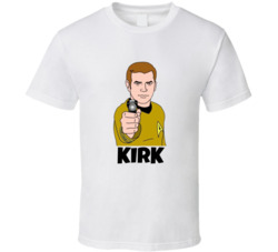 Star Trek Captain Kirk Cartoon T Shirt