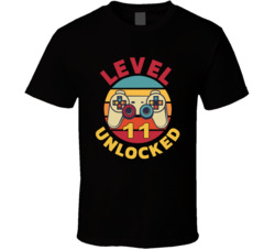 Level 11 Unlocked Video Game Player T Shirt