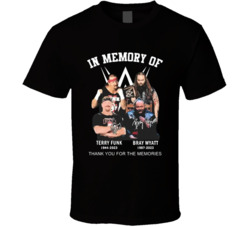 Bray Wyatt Terry Funk Thank You For The Memories Wrestling Fan T Shirt