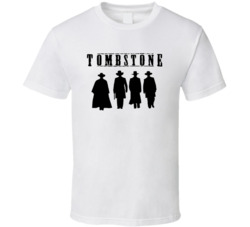 Tombstone Doc Holliday Wyatt Earp Shilouette Ok Corral T Shirt