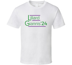 Lillard Giannis 2024 For President Damian Lillard Giannis Antetokounmp