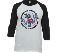 Working Weekends Does Not Compute Peter Family Guy Tv Show Raglan T Sh