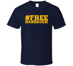#free Harbaugh Jim Harbaugh Football Coach Fan T Shirt