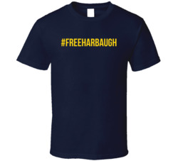 #free Harbaugh Jim Harbaugh Coach Football Fan T Shirt