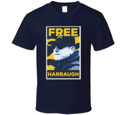 Free Harbaugh Jim Harbaugh Coach Football Fan T Shirt