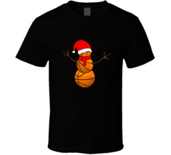 Basketball Snowman T Shirt