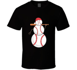 Baseball Snowman T Shirt
