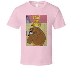 Feed The Kitty Bulldog Kitten Cartoon T Shirt