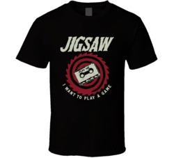 Jigsaw I Want To Play A Game Saw Movie Fan T Shirt